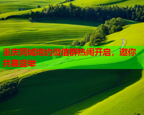 重庆同城炮约微信群热闹开启,邀你共襄盛举  第2张 重庆同城炮约微信群热闹开启,邀你共襄盛举  第2张