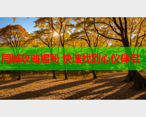 同城攻略揭秘 快速找到心仪伴侣  第1张 同城攻略揭秘 快速找到心仪伴侣  第1张