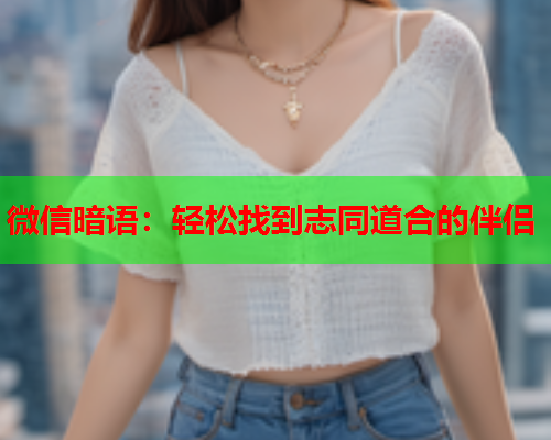 微信暗语:轻松找到志同道合的伴侣  第2张 微信暗语:轻松找到志同道合的伴侣  第2张
